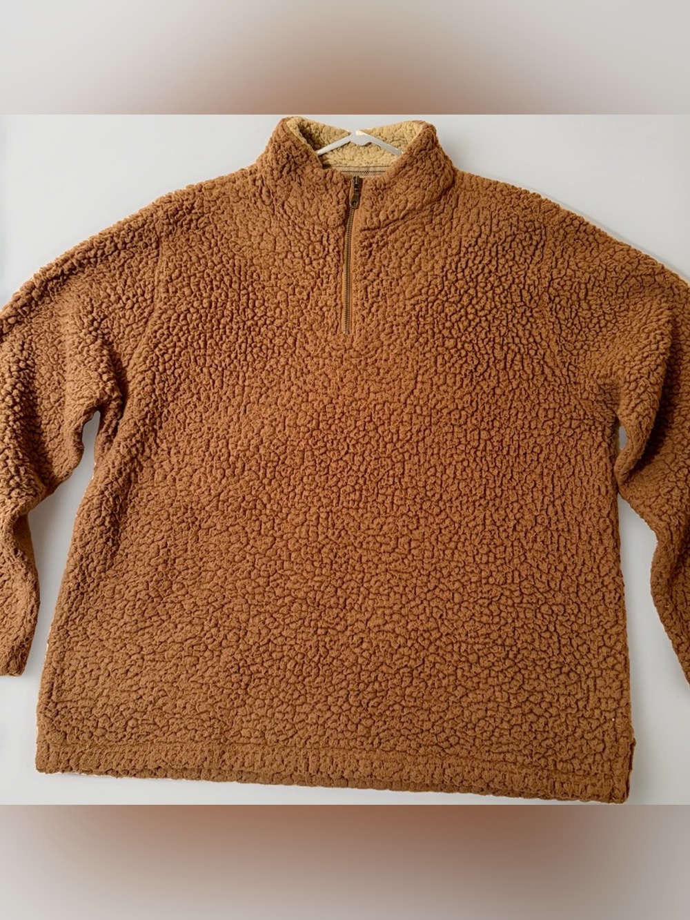 Vtg 90s Horn Legend Sherpa Quarter Zip Fleece Pullover Men's Size L Gorpcore